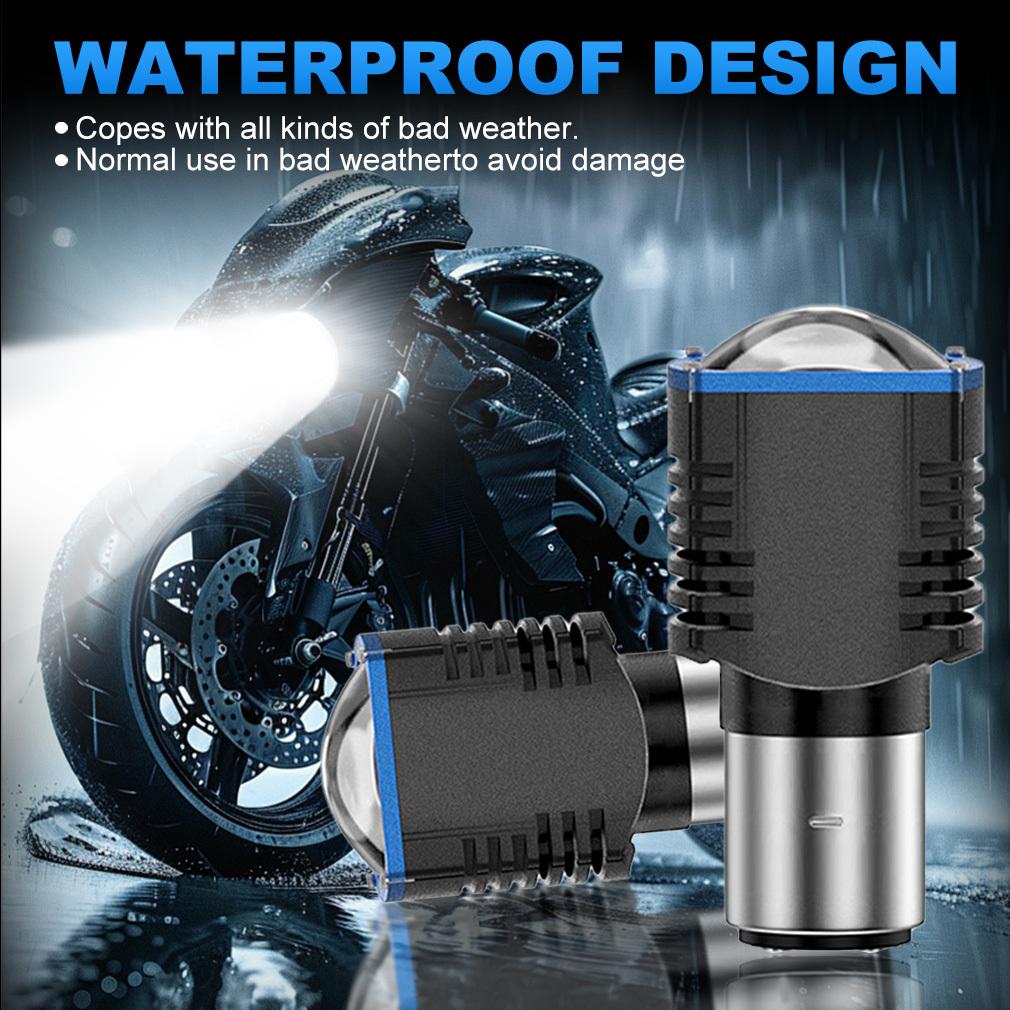 1Pc H4 LED Motorcycle Headlight Bulb 15000Lm BA20D H6 Hi Lo Beam Moto Light 3570 CSP Lens Dual Color White Yellow Scooter Fog Lamp 12V