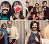76-teiliges Rote Lippen & Schnurrbart Foto-Requisiten-Set für Partys, Hochzeiten und Feiertage