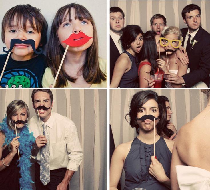 76-teiliges Rote Lippen & Schnurrbart Foto-Requisiten-Set für Partys, Hochzeiten und Feiertage