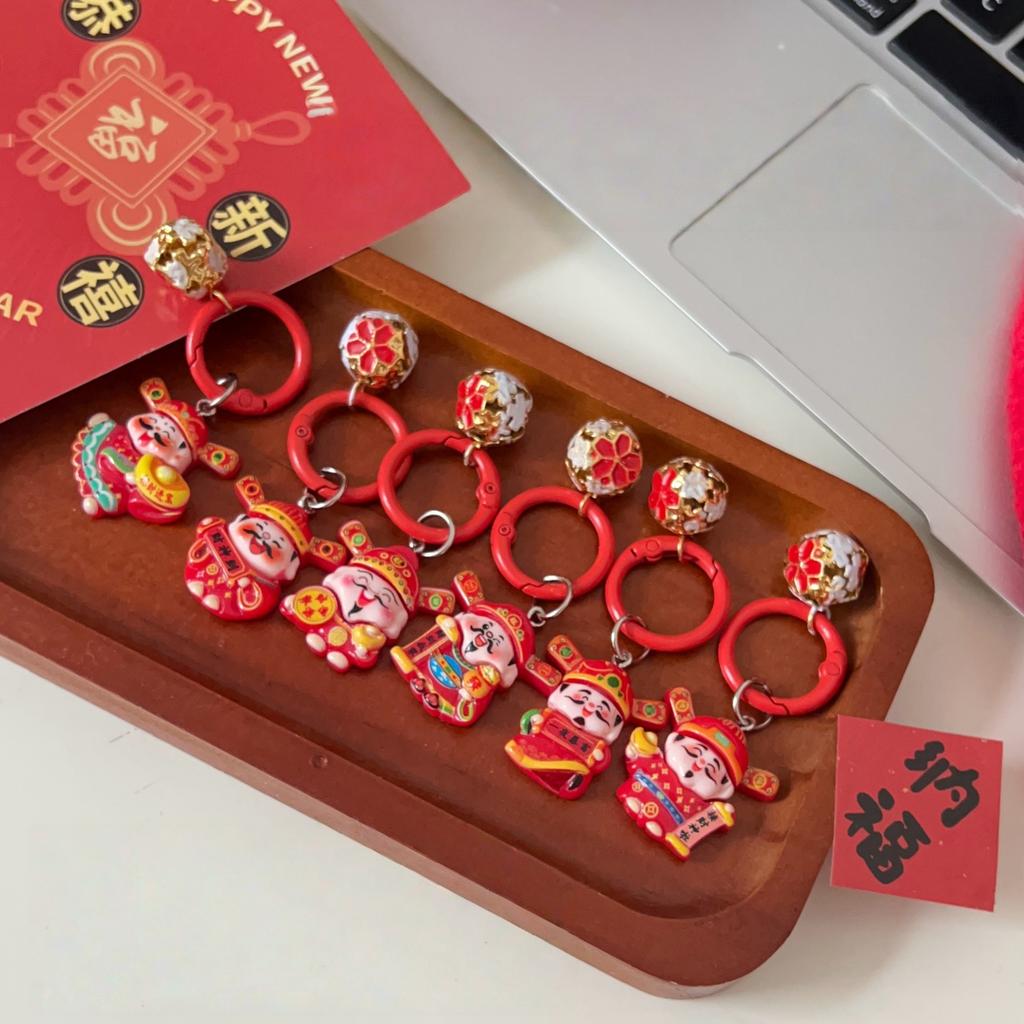 Horse Year The God Of Wealth Keychain Backpack Hanging Decoration New Year Wealth And Happiness Fortune Blessing Gifts