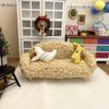 1:12 Dollhouse Miniature Sofa Chair Soft Single Sofa Double Sofa With Pillow Trendy Toys Doll Home Furniture Decor Toy