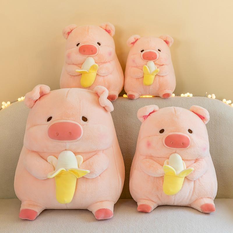 Adorable Lulu Pig Plush Toy Cute Banana Pig Stuffed Animal Pillow Soft Pp Cotton Cushion 50cm