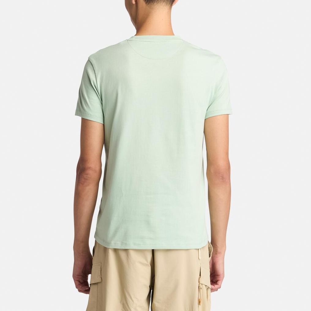 Timberland Short Sleeve Casual Breathable Slim Fit Round Neck T-Shirt Men Tops Embossed-Green A2EKJENE