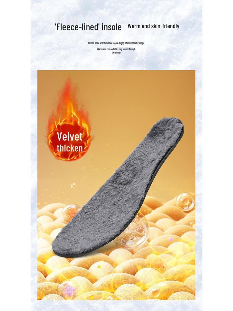 Boys' Fleece-Lined Cotton Shoes - New 2025 Autumn/Winter Non-Slip Warm Outdoor Sports Footwear