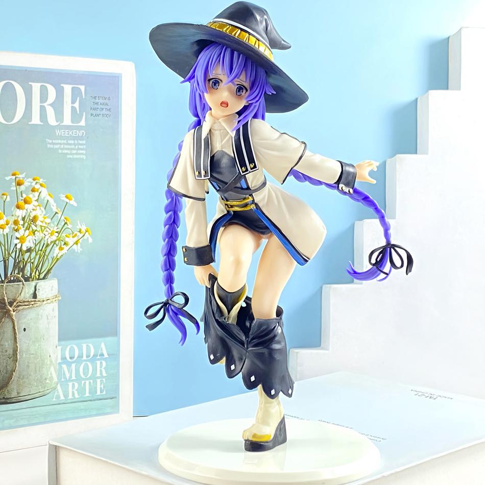 Four Magician Roxy Migurdiass Action Figure Mushoku Tensei Jobless Reincarnation Anime PVC figurines flower Articulated Poseable Detailed Movable