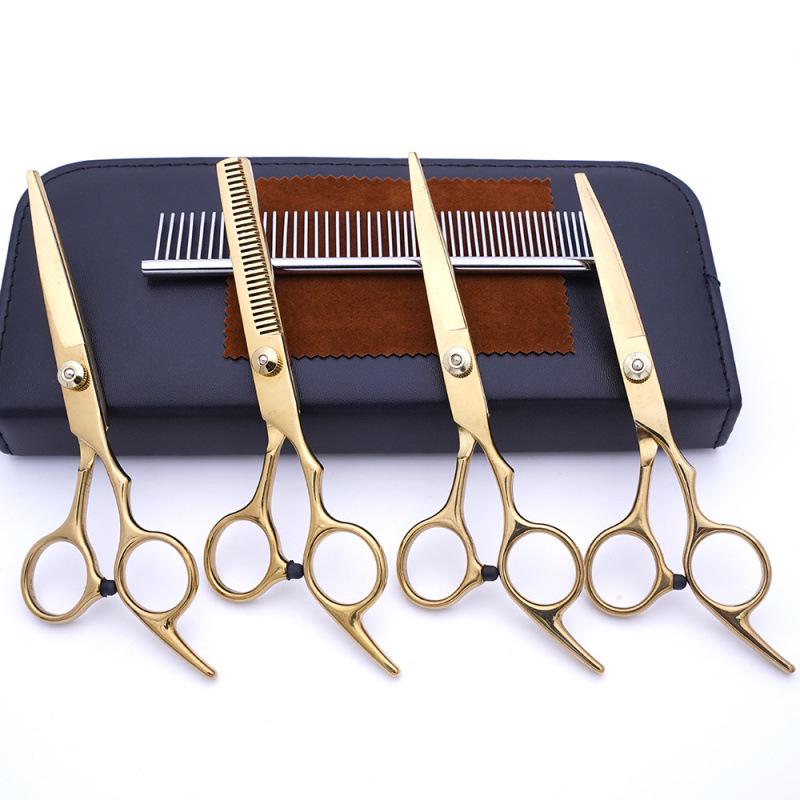 Teddy Dog 6-Inch Stainless Steel Grooming Scissors Set
