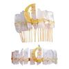 Quartz Crystal Crown for Head Hoop Handmade Hair Comb Luxury for Head Accessory Gothic Baroque Vintage Headwear for Fest