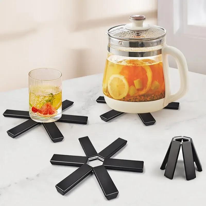 1/2PCS ABS Insulating Mat Pot Mat Tableware Mat Foldable and High Temperature Resistant Protect The Table Kitchen Gadgets