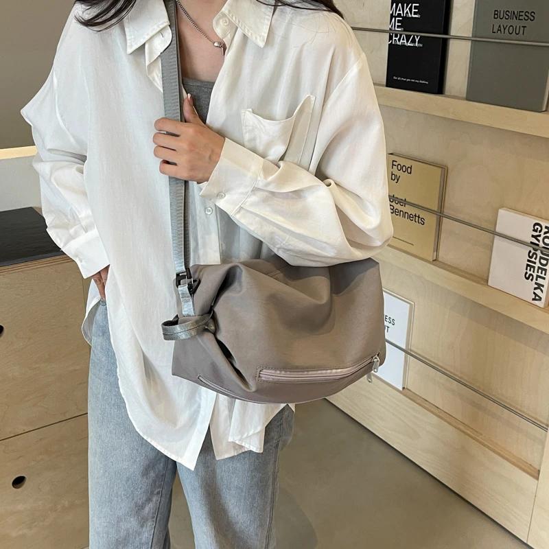 Zipper Solid Nylon Large Capacity Women's Handbags 2026 High Quality Large Capacity Bags Sweet Casual Crossbody Bags for Women