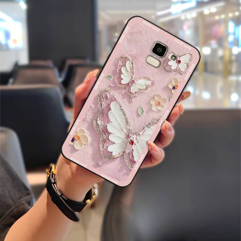 

Защитный мультяшный чехол для телефона Samsung Galaxy J6 2018/SM-J600F Милый мягкий чехол Грязеотталкивающий чехол для телефона ТПУ цветок Samsung Galaxy J6 2018/SM