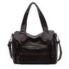 Vintage Top Quality Oil-Wax Leather Tote Bag Large Capacity Handbag Fits A4 Magazine and Laptop Star Pendant Sturdy Commute Bag