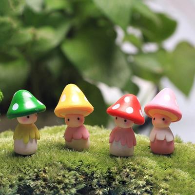 Pilzfigur, niedliche handgefertigte Pilzfigur aus Kunstharz für den Garten