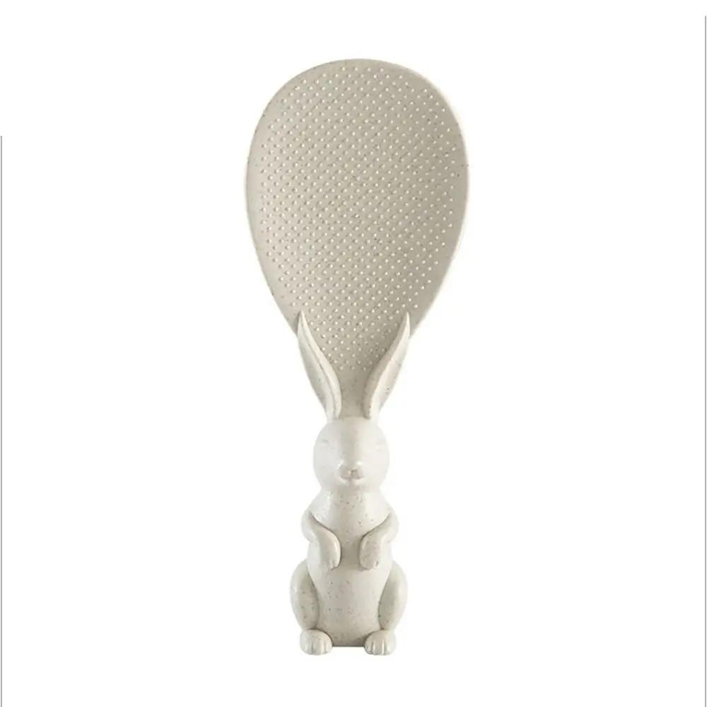 Plastic Rice Spoon Cute Kitchen Accessories Rabbit Handle Rice Shovel Non-stick Rice Scoop Home Kitchen
