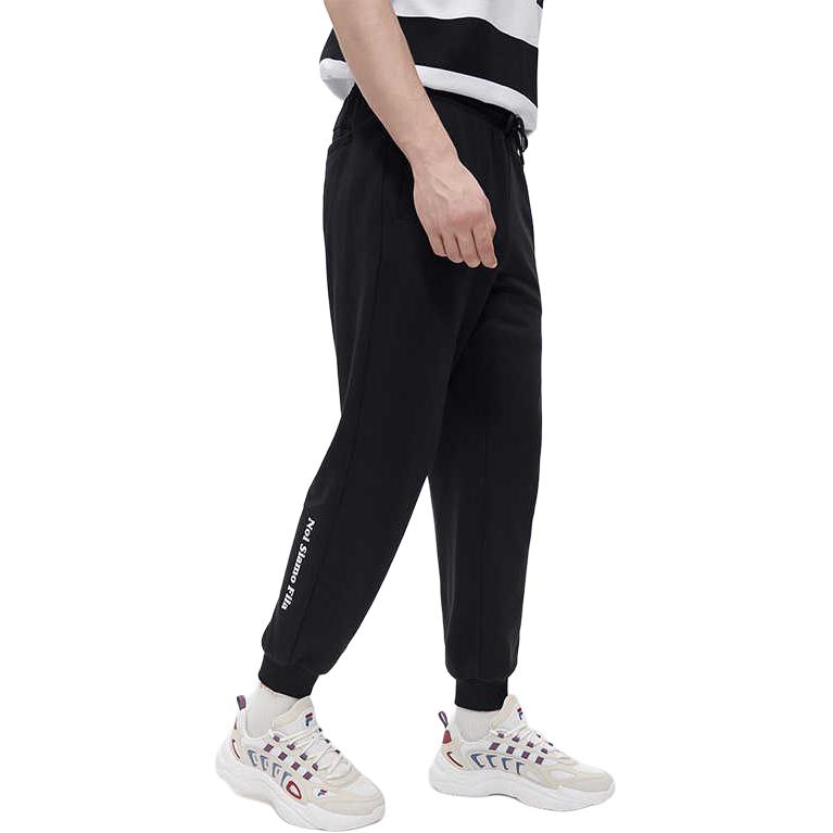 FILA Fusion Fashion Casual Knitted Long Pants Men bottoms Black T11M333602FBK