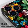 Colorful Flowers Pattern Lanyard Case For iPhone 17 Pro Max Funda iPhone 16 15 14 13 Pro Max 11 16E 17E Soft Silicone Cover