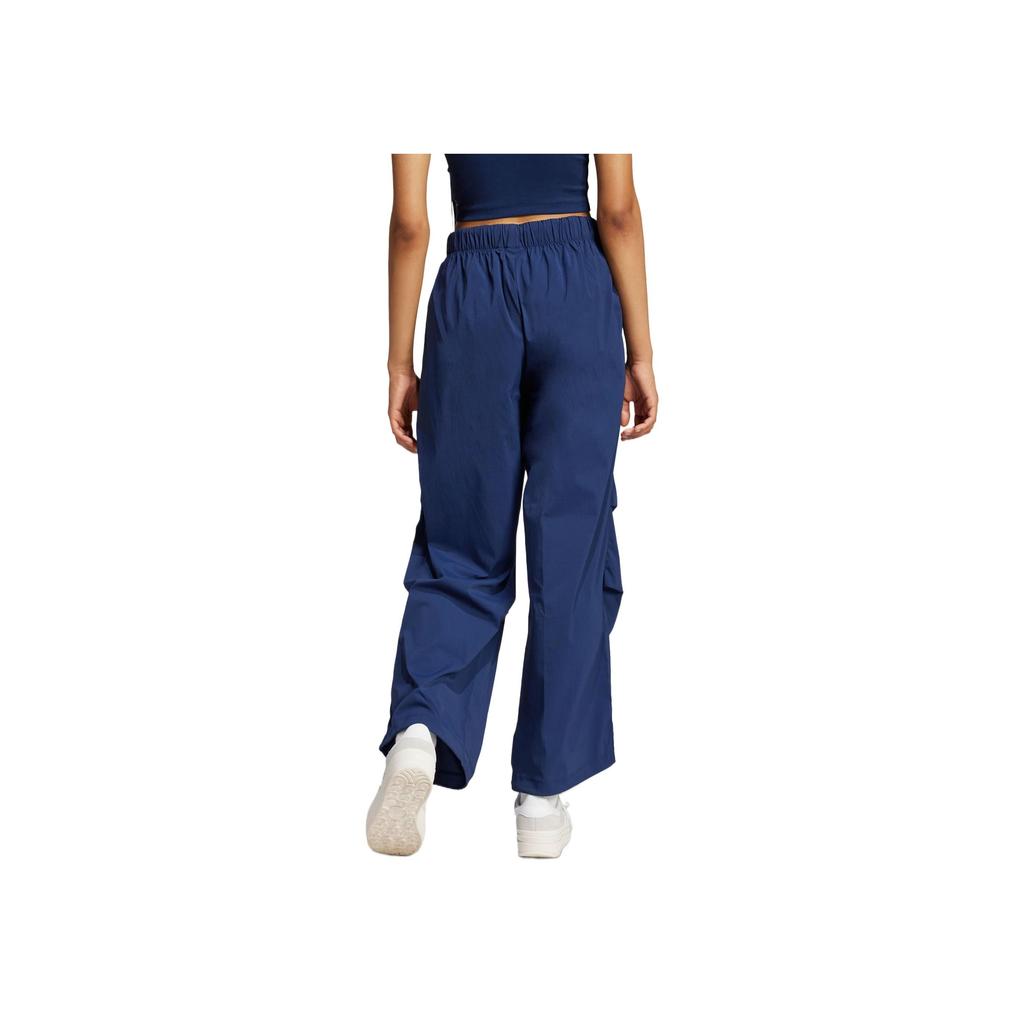 adidas Originals Essentials Parachute Ripstop Pants Soft Comfortable Simple Versatile Mid Waist Knitted Sports Pants Women Pants Deep-Indigo JD0784