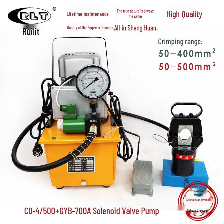 Manual Hydraulic Electric Crimping Pliers for Copper/Aluminum Terminals, 400 Sq. Wire Capacity