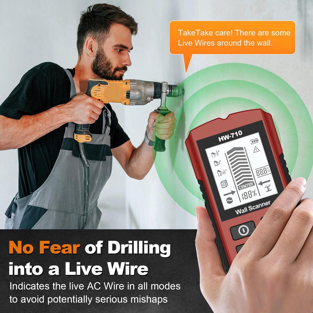5-in-1 Wall Detector: Stud, Column, and Metal Finder