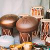 Uxcell Steel Tongue Drum, 3" 6-Note Mini Steel Hand Drum with Mallets and Sheet Music, Worry-Free for Yoga, Meditation, and Camping (Silver)