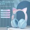 Gradient Color Cat Ear Bluetooth Gaming Headset with Luminous Effect