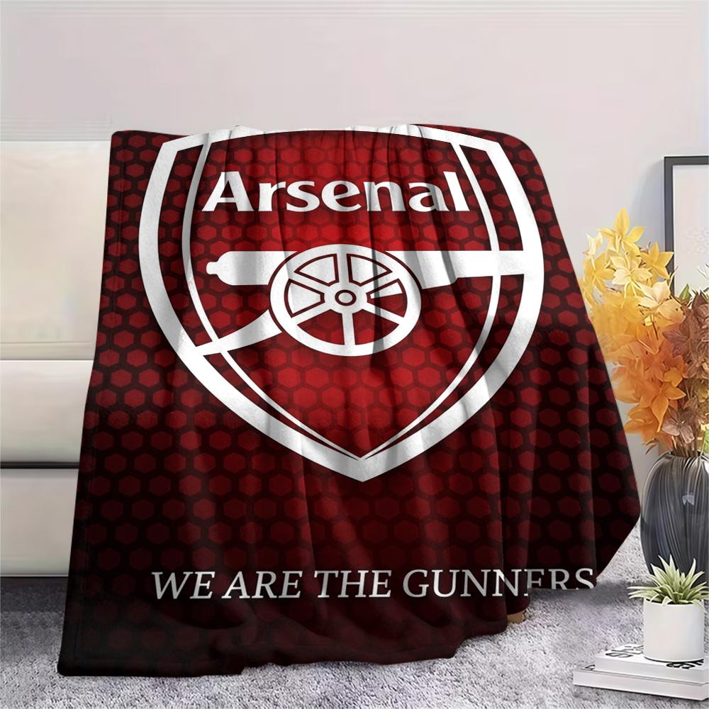 1PC Custom Name Arsenal Patterned Flannel Blanket Suitable For All Seasons for Home Decor Warmth and Comfort Gifts Holiday Present