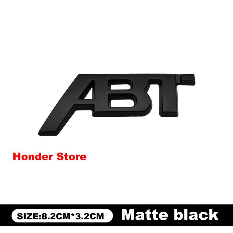 

Металева наклейка на задню частину автомобіля ABT Sportsline, значок на решітку радіатора, наклейки для тюнінгу Matte Black-8.2cm(Badge)