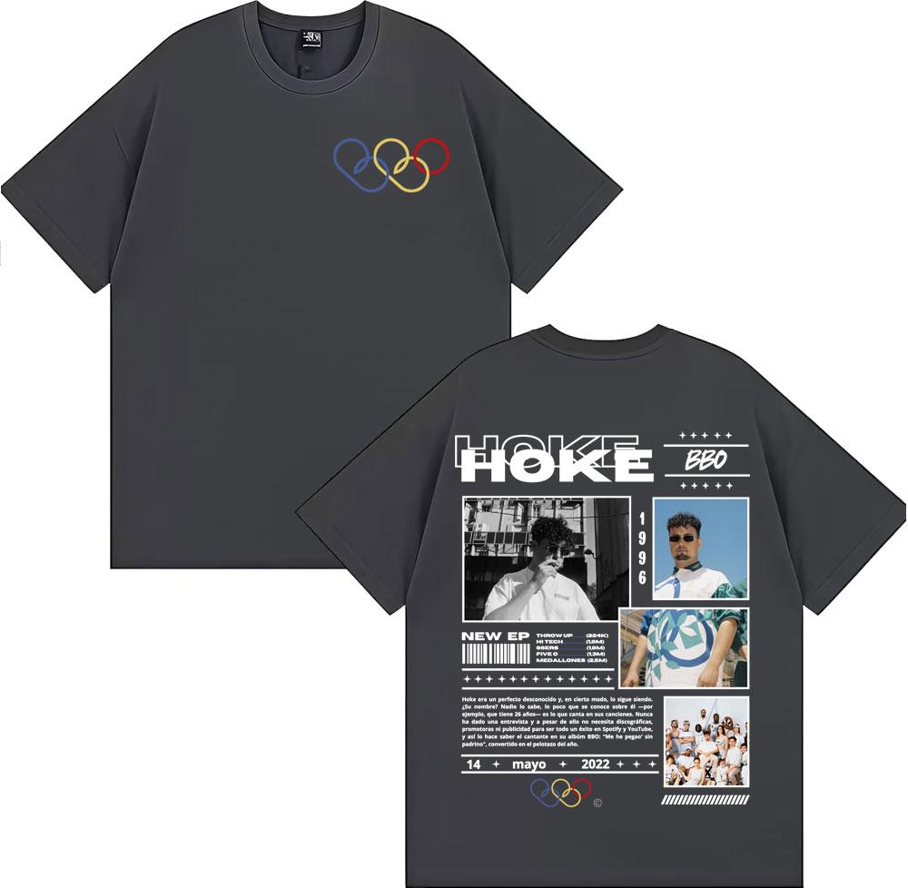 2025 Summer Rapper HOKE Bbo Album Tour Tshirt Male Hiphop VintageHigh High Quality Cotton Tshirt Fashion Casual Tshirt
