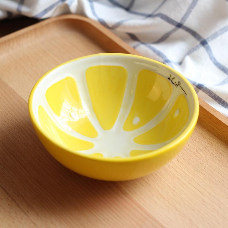 Creative Fruit Shaped Ceramic Salad Bowl Family Fruit Snack Plate Dinner Bowls Complete Tableware Kitchen Utensils Accessories