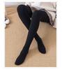 Women's Fleece-Lined Nude Pantyhose: Imitation Nylon, Autumn/Winter Warm Leggings