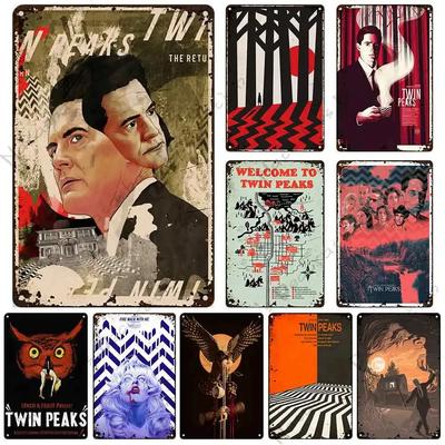 Twin Peaks Classic TV Metal Tin Sign Rusty Metal Signs Poster Home Bar Vintage Metal Poster Industrial Decor Decorative Plate