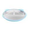 3 Grids Suction Cup Dining Plate 304 Stainless Steel Kids Feeding Plate  Kindergarten