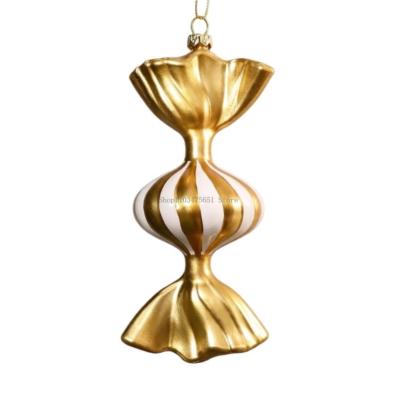 Indoor Christmas Ornament in White and Gold, Plastic Tree Accent for Party Display and Home Styling Use Indoors