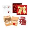 60pcs Creativity Valentines Envelopes Paper Love Notes Mini Valentines Day Cards w/Stickers for Boyfriend Girlfriend Couples Bag
