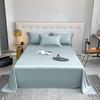 Popular 100% Cotton Sateen Bed Sheet Set - Solid Color, Long Staple Cotton, Single/Double Sizes, Three-Piece Collection