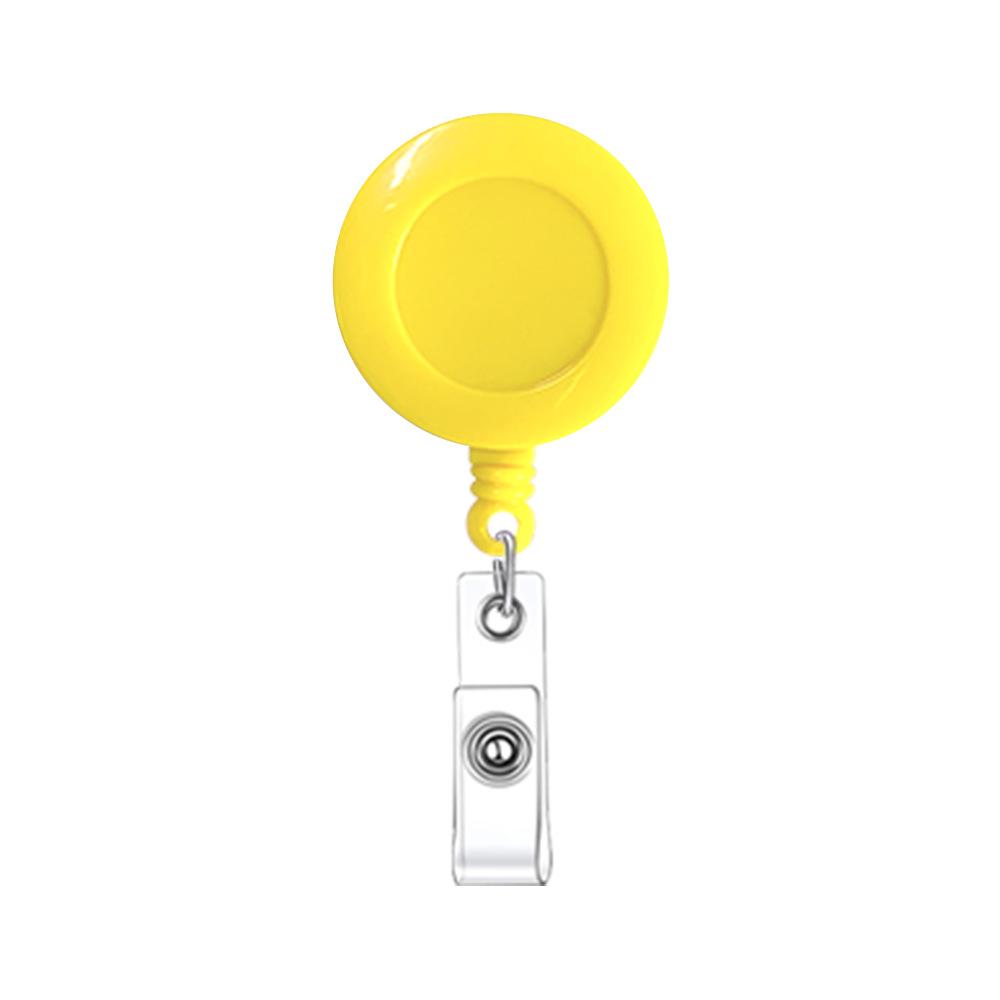 1pc Plastic Retractable Badge Reels Student ID Bus Cards Holder Clips School Supplies Nurse Doctor Easy-to-pull Buckle Clips
