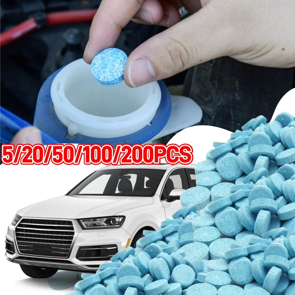 5Pcs-200pcs Car Windshield Solid Cleaning Agent Car Glass Wiper Solid Concentrated Cleaning Effervescent Tablets Car Accessories