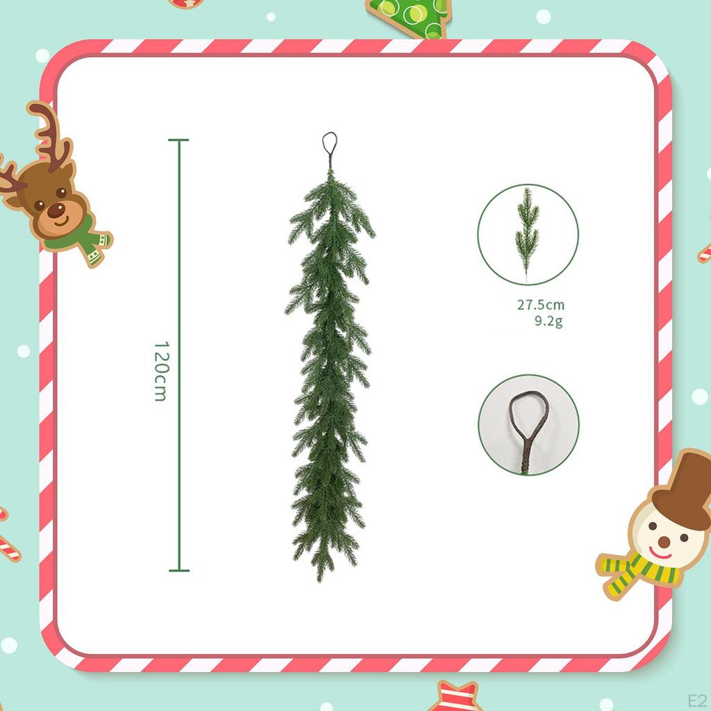 Artificial Christmas Garland Ornament, Realistic PE Table Centerpiece, Multifunctional Wall
