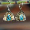 Vintage Meeresküste Wassertropfen Vintage Türkis Ohrringe Zweifarbige Türkis Ohrringe