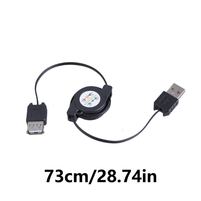 USB 2.0 Male To Female Extension Retractables Cable Data Sync Charger Cord 73cm USB Male To Female Cable