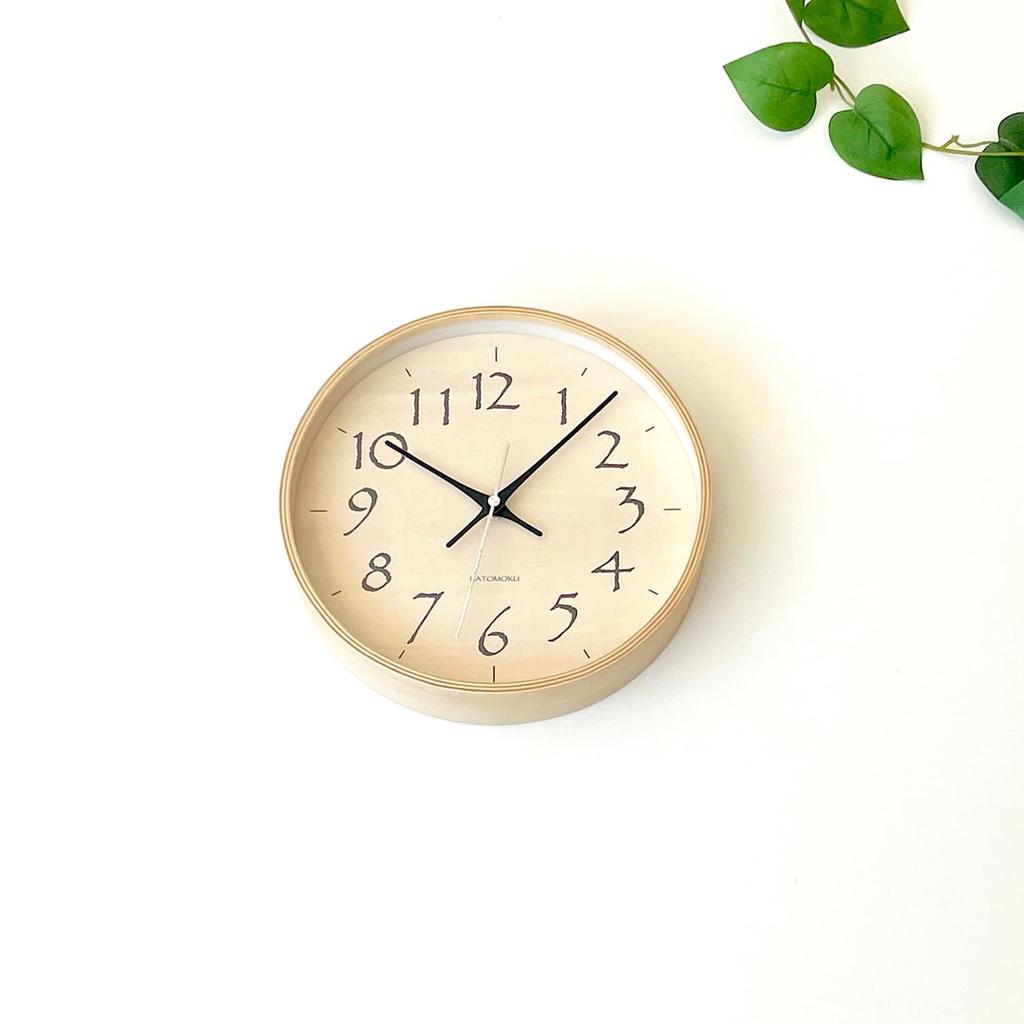 KATOMOKU plywood clock 21 light black wall continuous second diameter km-120BKRCS clock, hand, 25.2cm (SKP radio-controlled clock)