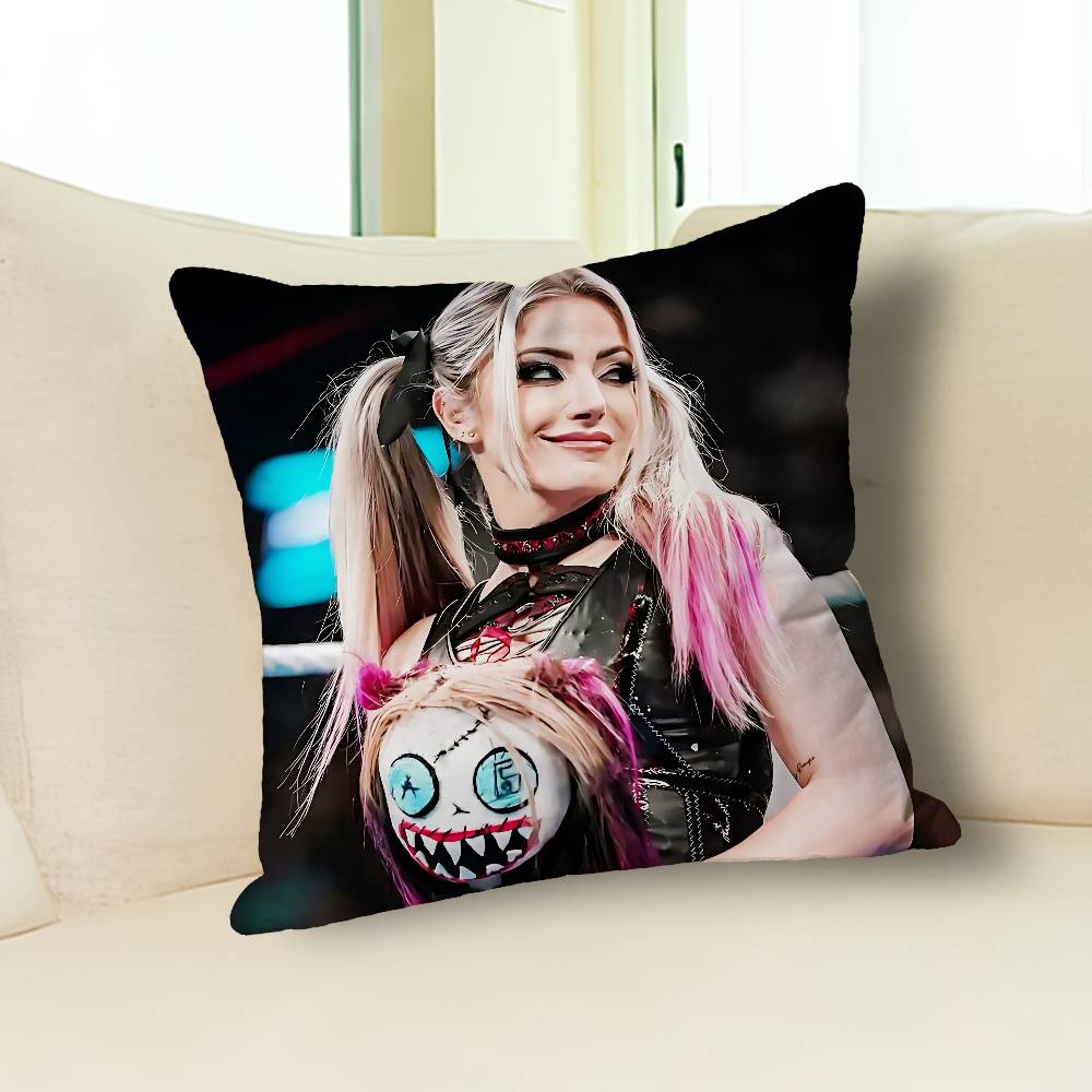 A-Alexa B-Bliss Wrestling Pillow Cases for Bedroom Living Room Sofa Home Decor Polyester Cushion Cover with Zipper