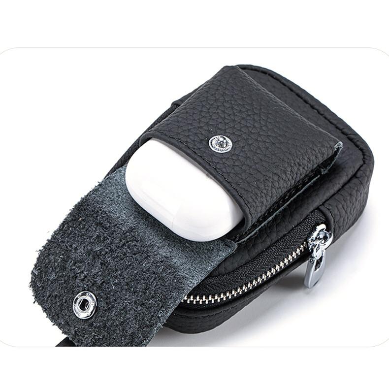 Mini-Schlüsseltasche am Bund aus Rindsleder Vollnarbig Golftaschen-Etui Neue minimalistische Kopfhörer-Aufbewahrungstasche Münzbörse