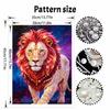 Majestic Lion Pearl Kit 5D DIY Rhinestone Art Craft for Home Desktop Decoration Relaxing Handmade Gift