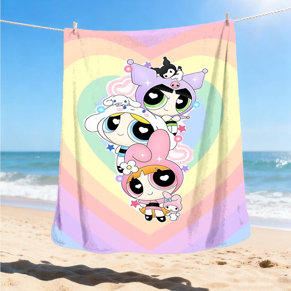 1pc Powerpuff Girls Outdoor Flannel Throw Blanket Soft, Lightweight & Warm for Sofa, Office