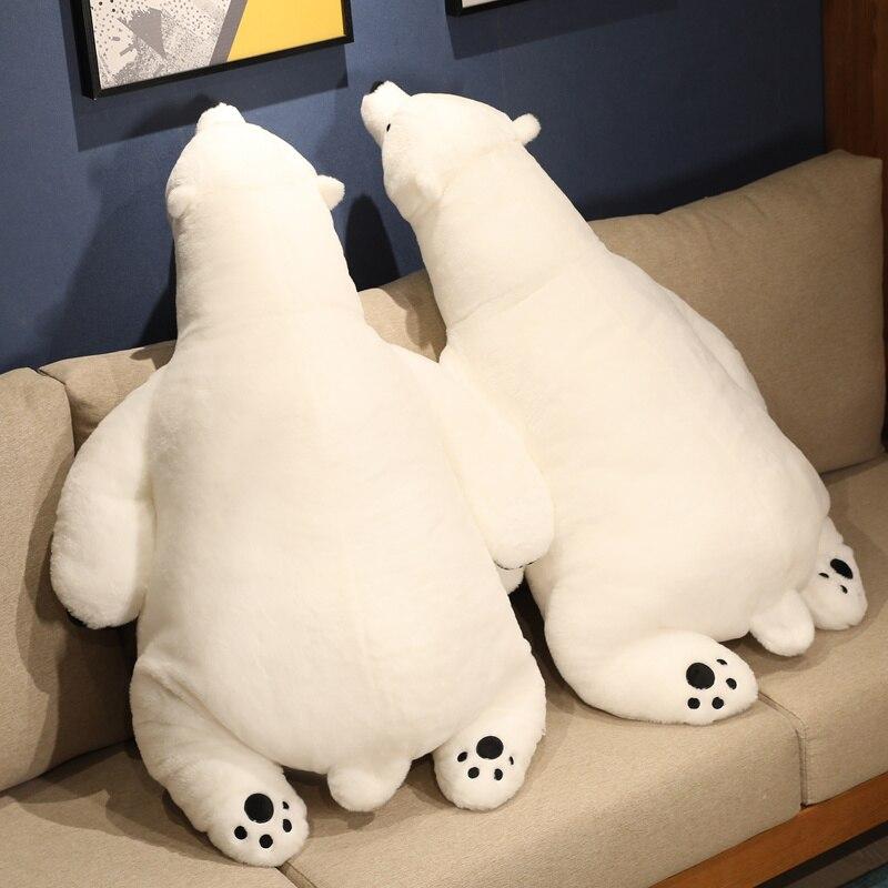 Giant White Polar Bear Plush Toys Lovely Teddy Bear Pillow Stuffed Cushion Infant Baby Appease Dolls Nice Birthday Gift