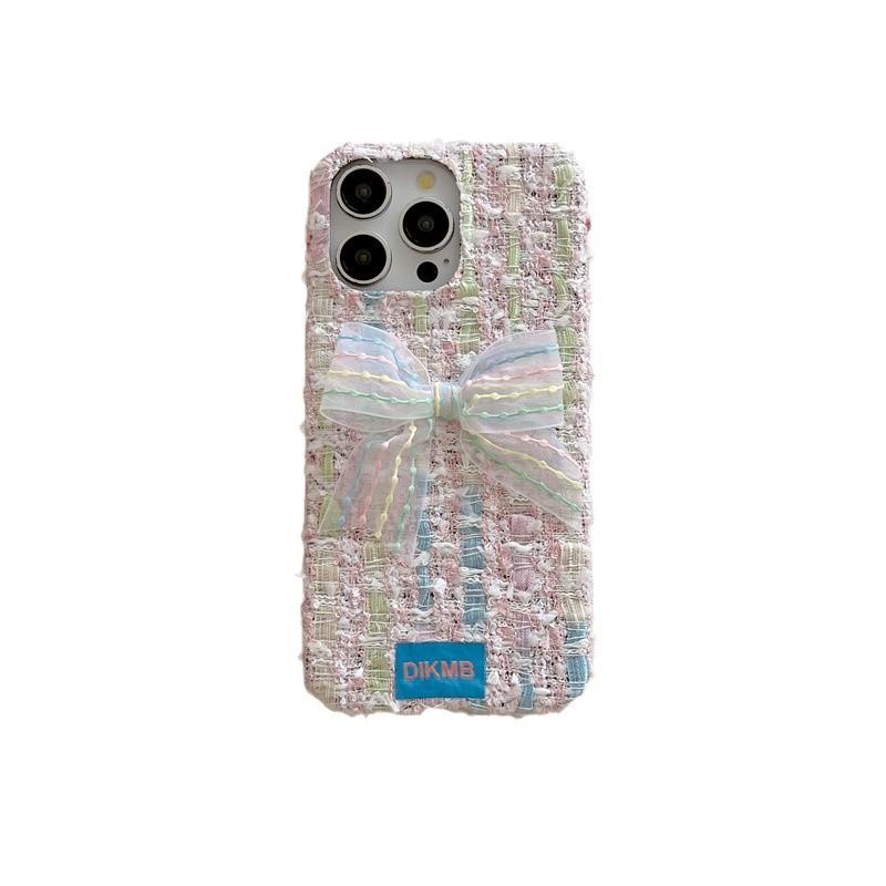 Цветной бархатный чехол с бантом для iPhone 16, iPhone 17, iPhone 17 Pro Max iPhone 13