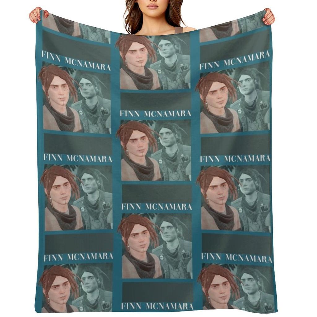 Finn McNamara Vintage Überwurfdecke Flanell Bettdecke Thermodecken für Reisen Weiche Plüsch Karodecken