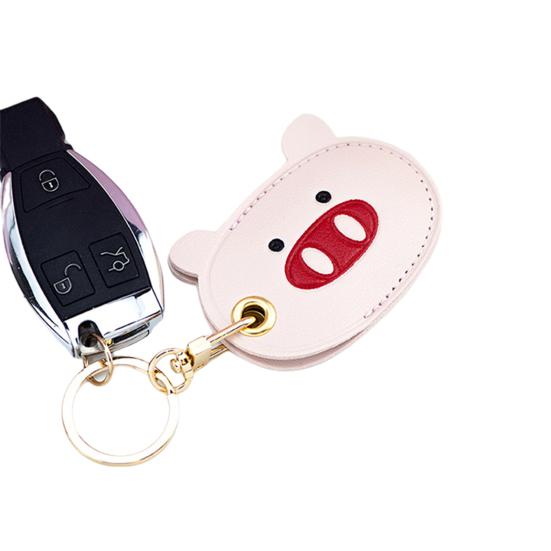 Cat Paw Shaped Pet Hair Keychain Faux Leather Pet Fur