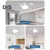 2-in-1-Hängeventilator mit LED-Laterne, 3 Farbmodi, dimmbar, leiser Betrieb, Deckenventilatorlampe mit Fernbedienung
