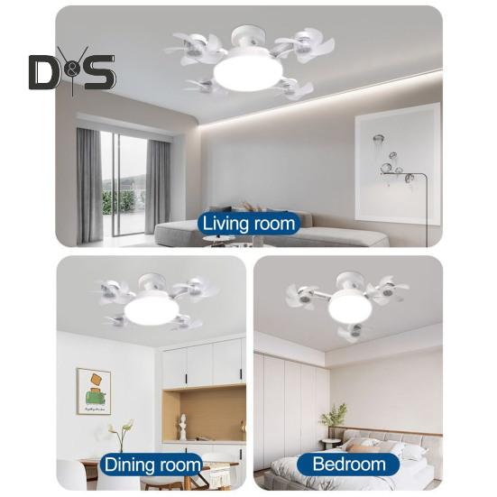 2-in-1-Hängeventilator mit LED-Laterne, 3 Farbmodi, dimmbar, leiser Betrieb, Deckenventilatorlampe mit Fernbedienung